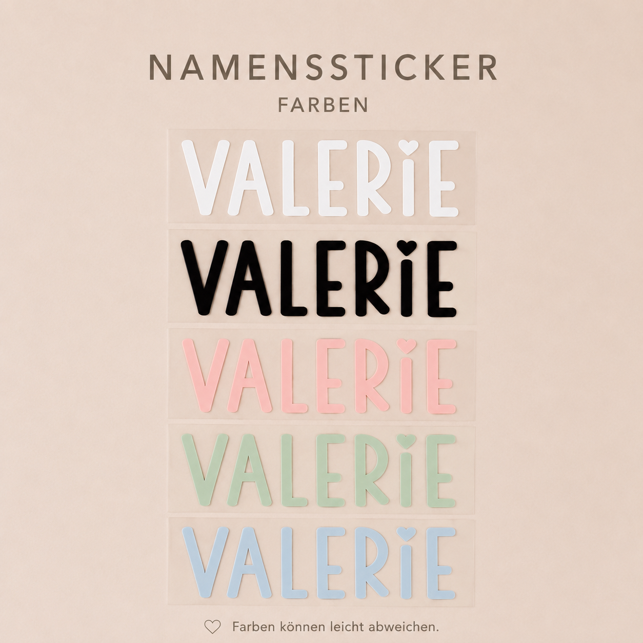 Personalisierter Namenssticker