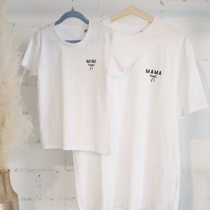 Mama & Mini T-Shirt Set, Matching Look Mutter & Kind, Bio-Baumwolle Shirts, Geschenk für Mamas, Partnerlook Shirts