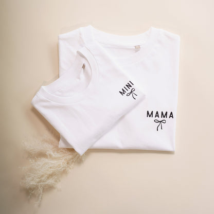 Mama & Mini T-Shirt Set, Matching Look Mutter & Kind, Bio-Baumwolle Shirts, Geschenk für Mamas, Partnerlook Shirts