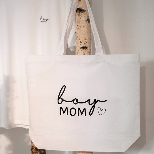 Boy Mom Bundle mit T-Shirt aus Bio-Baumwolle und Shopper – das perfekte Set für jede stolze Mama