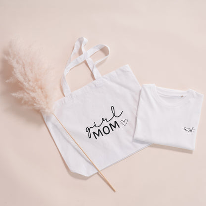 Girl Mom Bundle mit T-Shirt aus Bio-Baumwolle und Shopper – das perfekte Set für jede stolze Mama