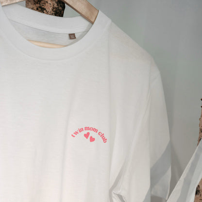 T-Shirt & Shopper mit Twin Mom Club Aufdruck im Set für Zwillingsmamas