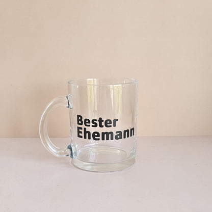 Personalisierte Glastasse mit Namen