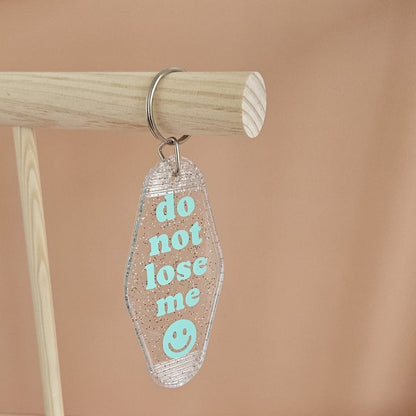 Do not lose me Schlüsselanhänger, handgemacht, stylisch bedruckt, ideal für Schlüssel, Taschen oder Rucksäcke - Oh Mifeli