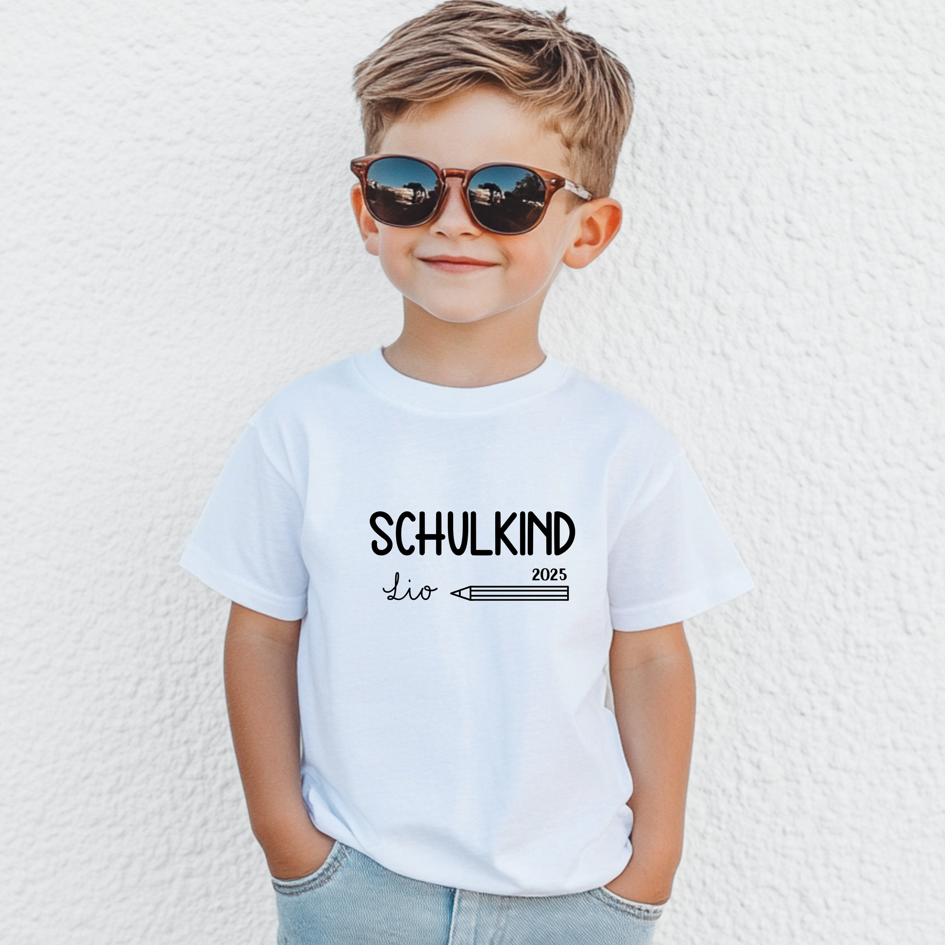 Personalisierte Einschulungs-T-Shirt aus 100 % Bio-Baumwolle mit Namensaufdruck – perfektes Geschenk zum Schulstart