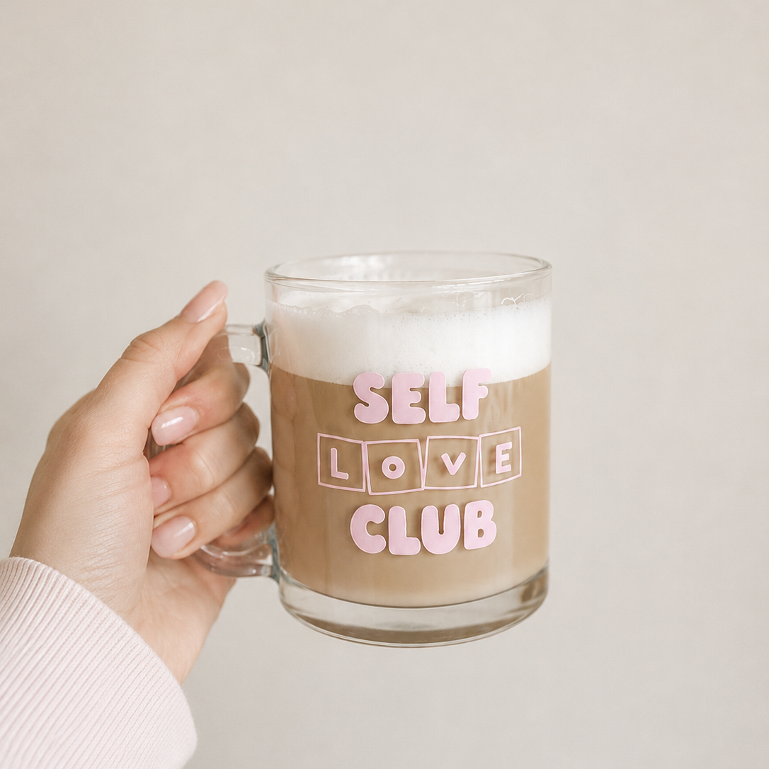 Self Love Club Tasse – Kaffeetasse für Selfcare & Morgenroutine