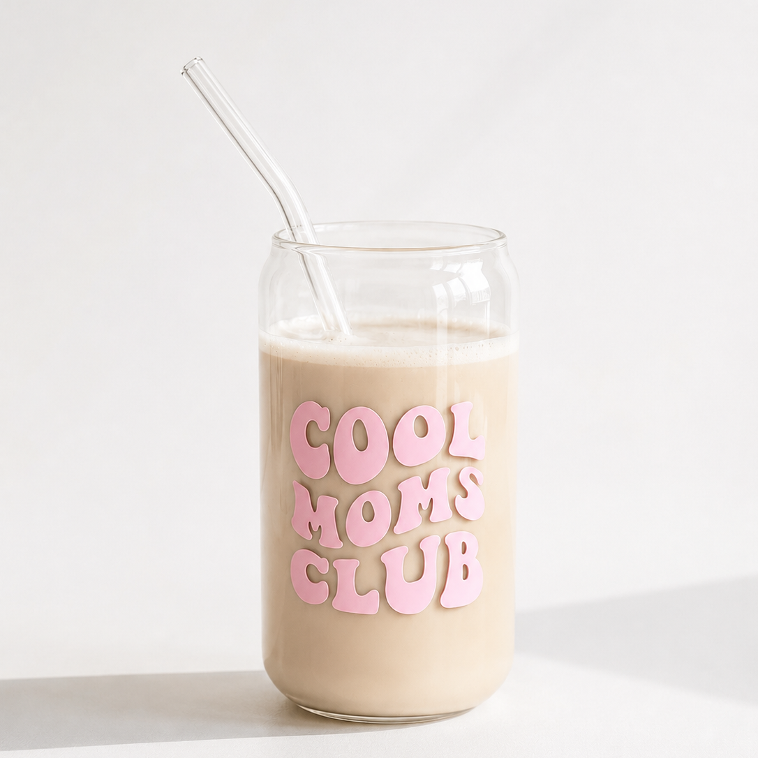Cool Moms Club Iced Coffee Glas