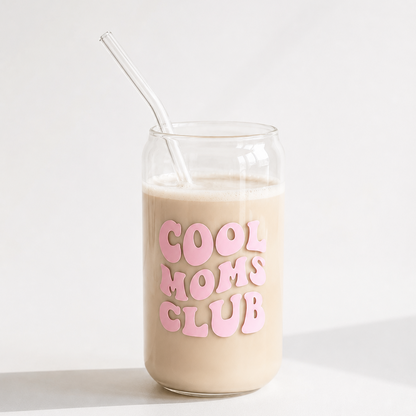 Cool Moms Club Iced Coffee Glas
