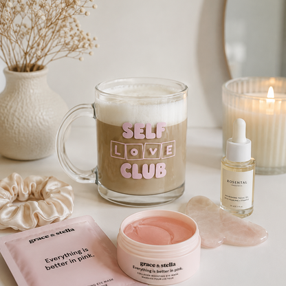 Self Love Club Tasse – Kaffeetasse für Selfcare & Morgenroutine
