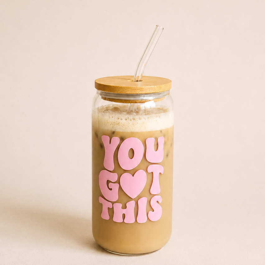 You got this Iced Coffee Glas