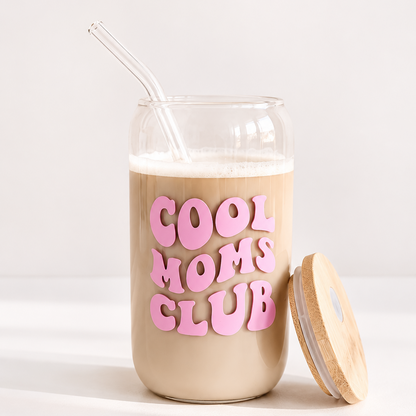 Cool Moms Club Iced Coffee Glas